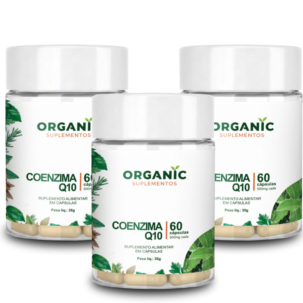 Coenzima Q10 100mg - Organic Suplementos - 60 Cápsulas