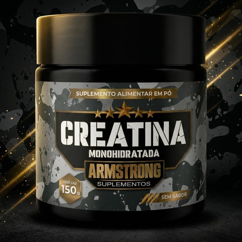 Creatina Monohidratada Armstrong 100% Pura em Pó Sem Sabor – 150g – Suplemento Performance