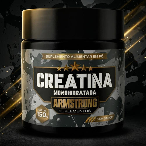 Creatina Monohidratada Armstrong 100% Pura em Pó Sem Sabor – 150g – Suplemento Performance