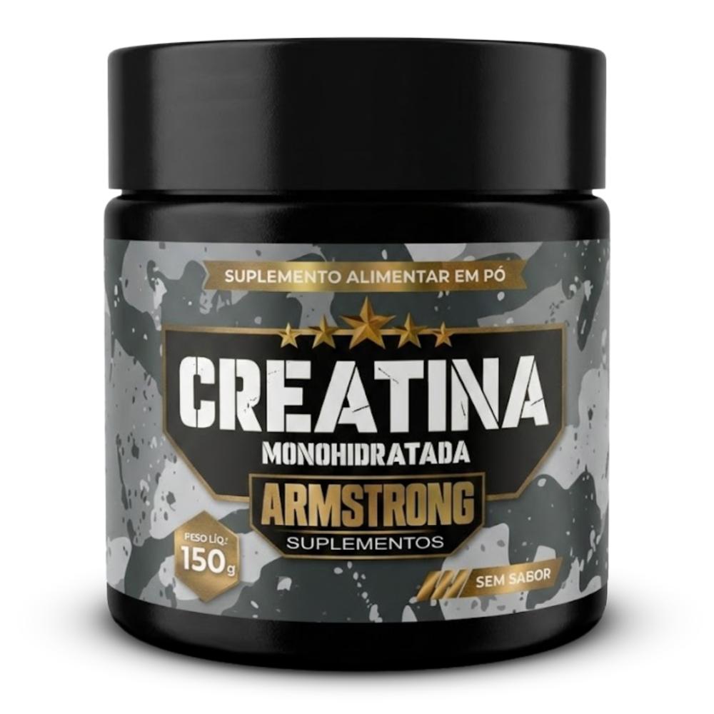 Creatina Monohidratada Armstrong 100% Pura em Pó Sem Sabor – 150g – Suplemento Performance