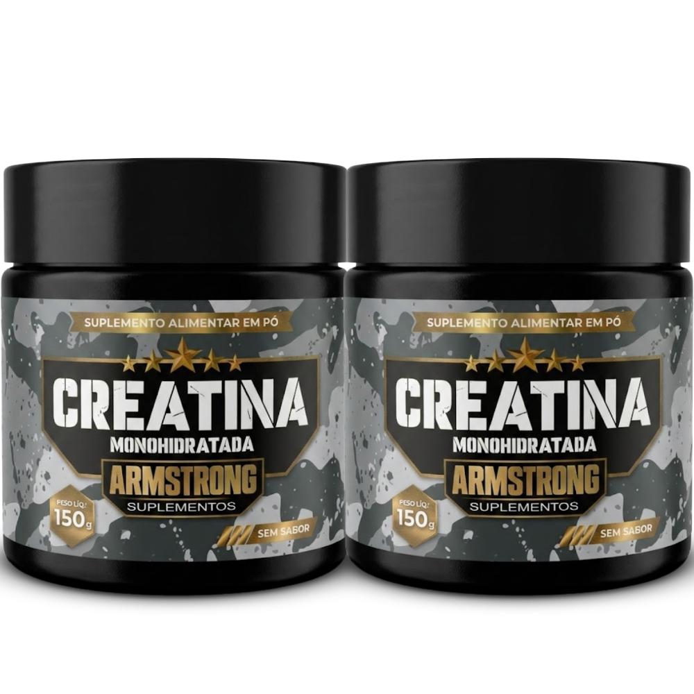 Creatina Monohidratada Armstrong 100% Pura em Pó Sem Sabor – 150g – Suplemento Performance