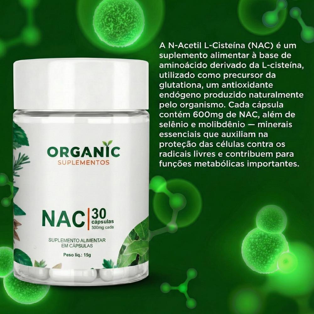 NAC N-Acetil L-Cisteína Organic Suplementos