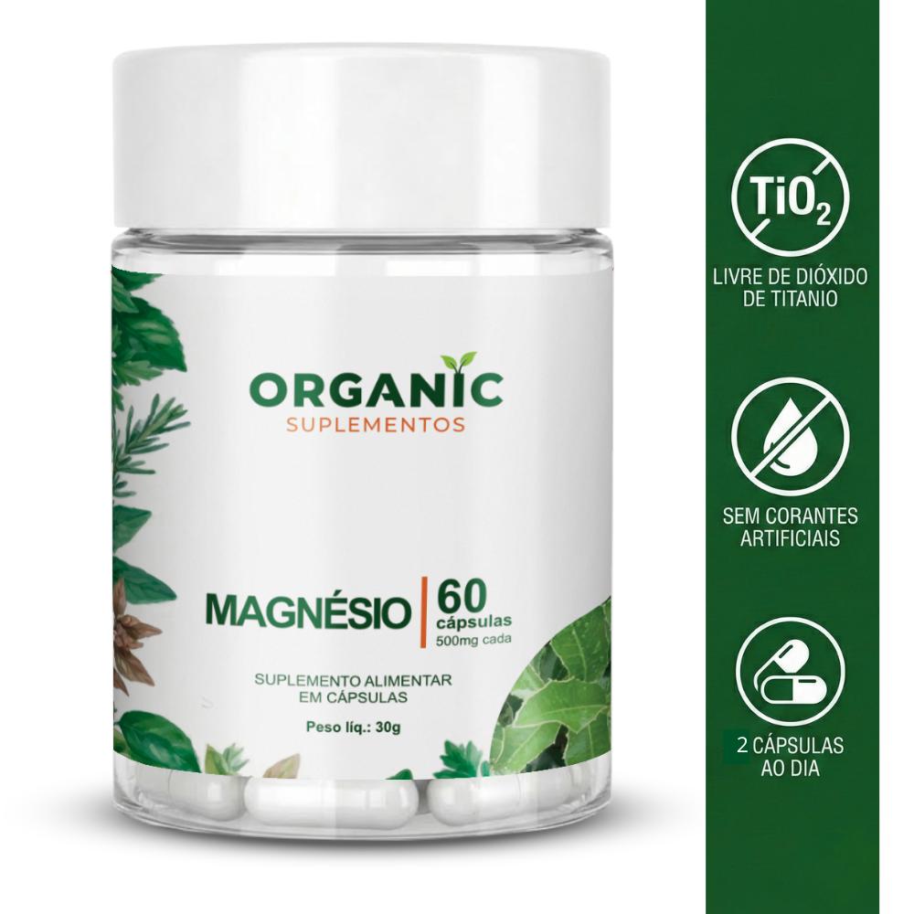 Magnésio em Cápsulas Organic Suplementos